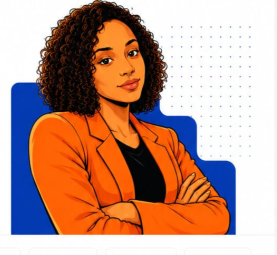 Retrato ilustrado de Thalita Gonçalves